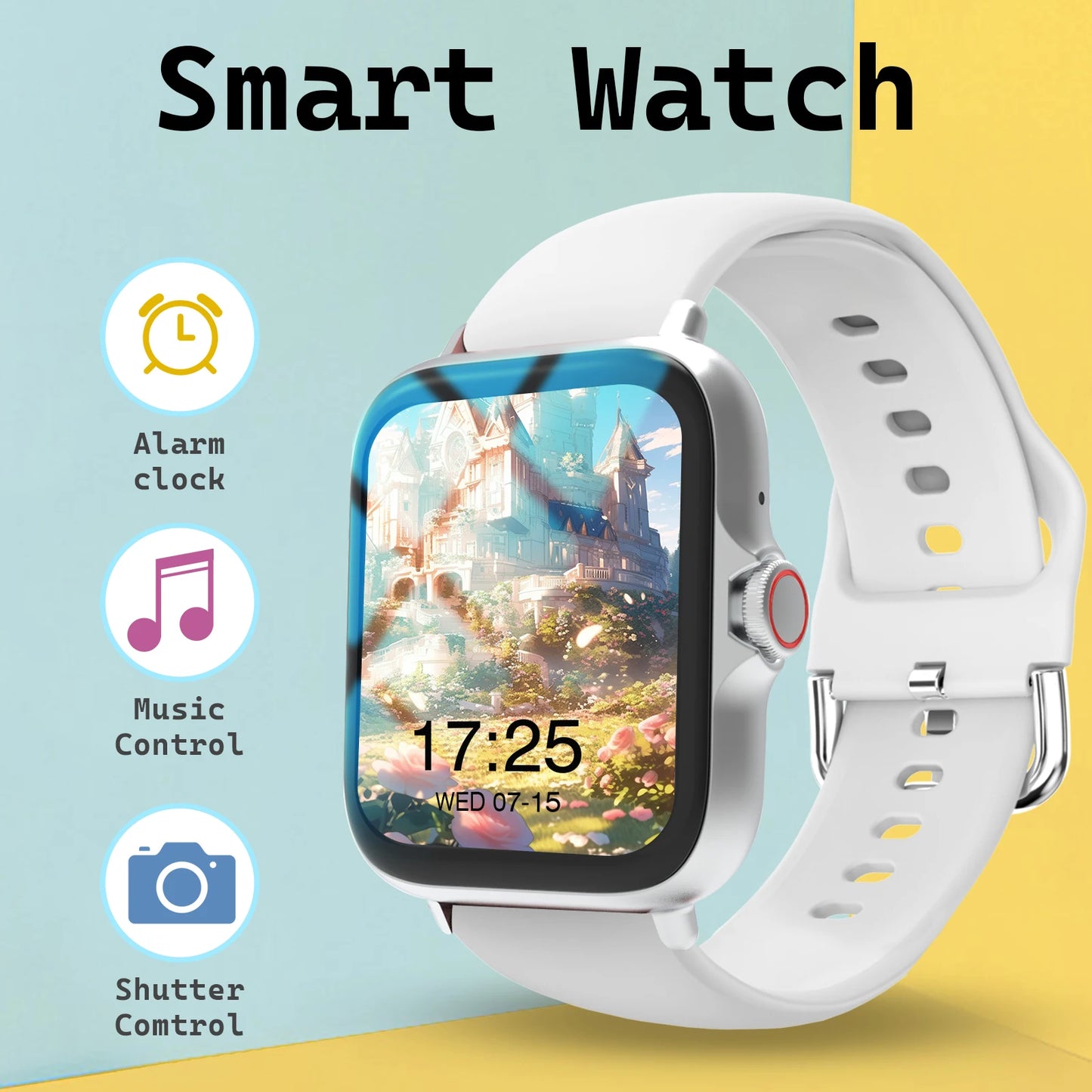1.68" Large Screen Smart Watch (Unisex) – Calls, Alerts, Fitness, Camera Control, Music, Weather & More Modes. Ultra Value, A Mu