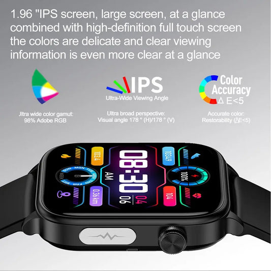 2025 New Smart Watch Diagnosis Blood Lipids Uric Acid Blood Pressure Smartwatch Men ECG+PPG Voice Bluetooth Call Health watch