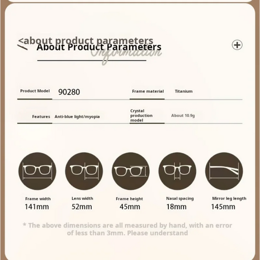 Lzabella Women's Fashion Cat Eye Style Titanium Frame Glasses Brand New Glasses Anti-Blue Light Computer Eyeglasses 90280