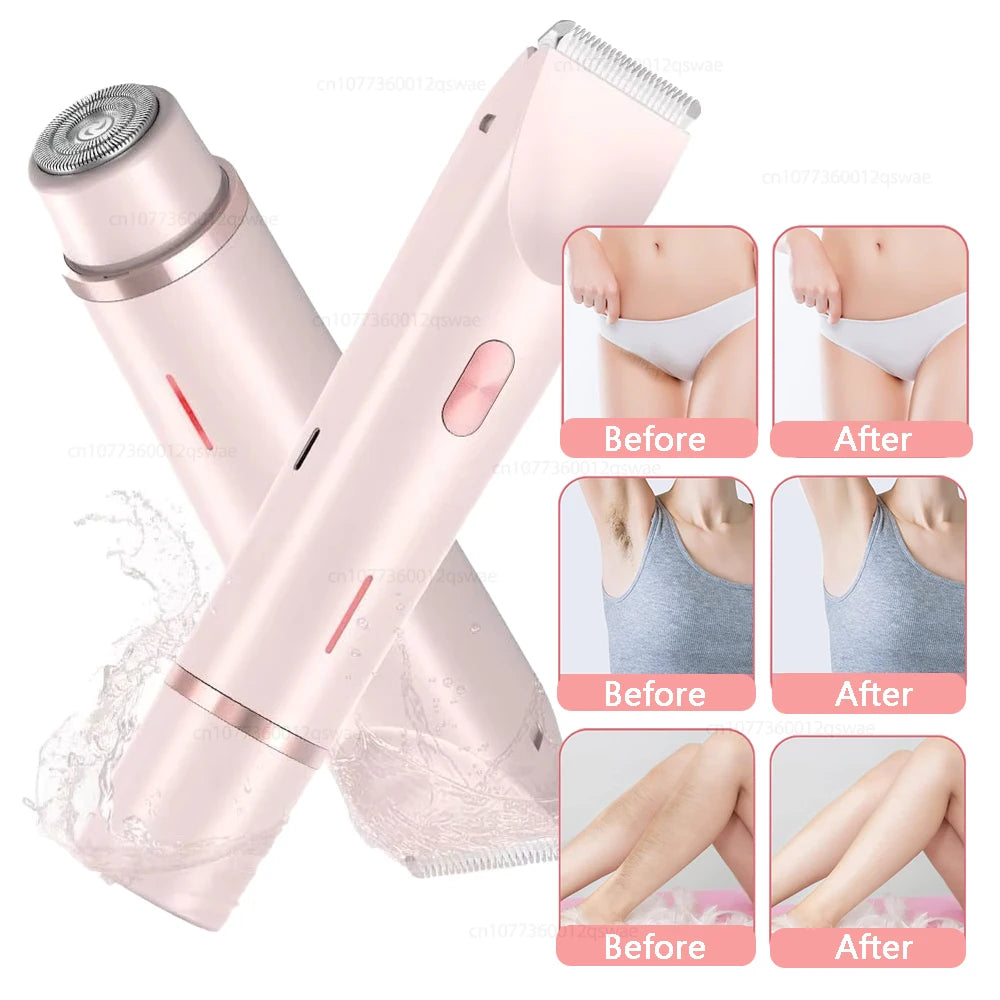 Electric Shaver for Women Arms Armpit Legs Pubic Hair Electric Razors for Women Rechargeable Bikini Trimmer for Women Body Hair