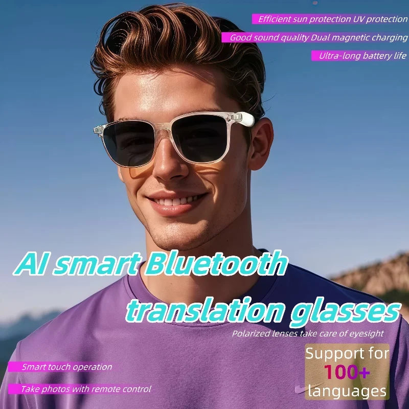 GS03 Upgrade Smart Glasses With Camera Video Recording AI Photo Recognition Bluetooth Call Translation Voice Assistant Glasses