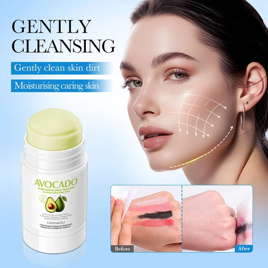 Avocado Lazy Makeup Remover Stick Fayankou Gentle Non-Irritating Makeup Remover Cream Facial Care Cleansing Balm Makeup Remover