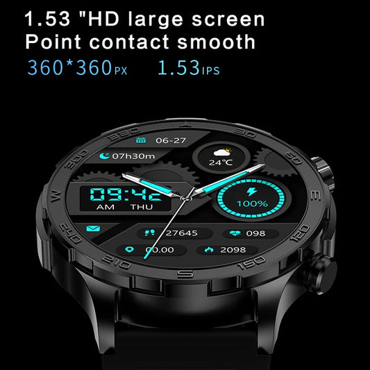 2025 New Smart Watch Watch HD Screen Bluetooth Call GPS Trajectory NFC Heart Rate Compass Outdoor Sports Waterproof SmartWatch