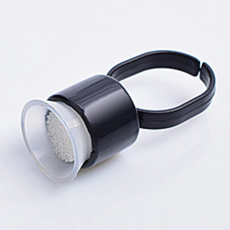 100/50/10PCS Tattoo Ink Ring Cups Microblading Pigment Ring Cap With Sponge Plastic Tattoo Tool Permanent Makeup Accessories