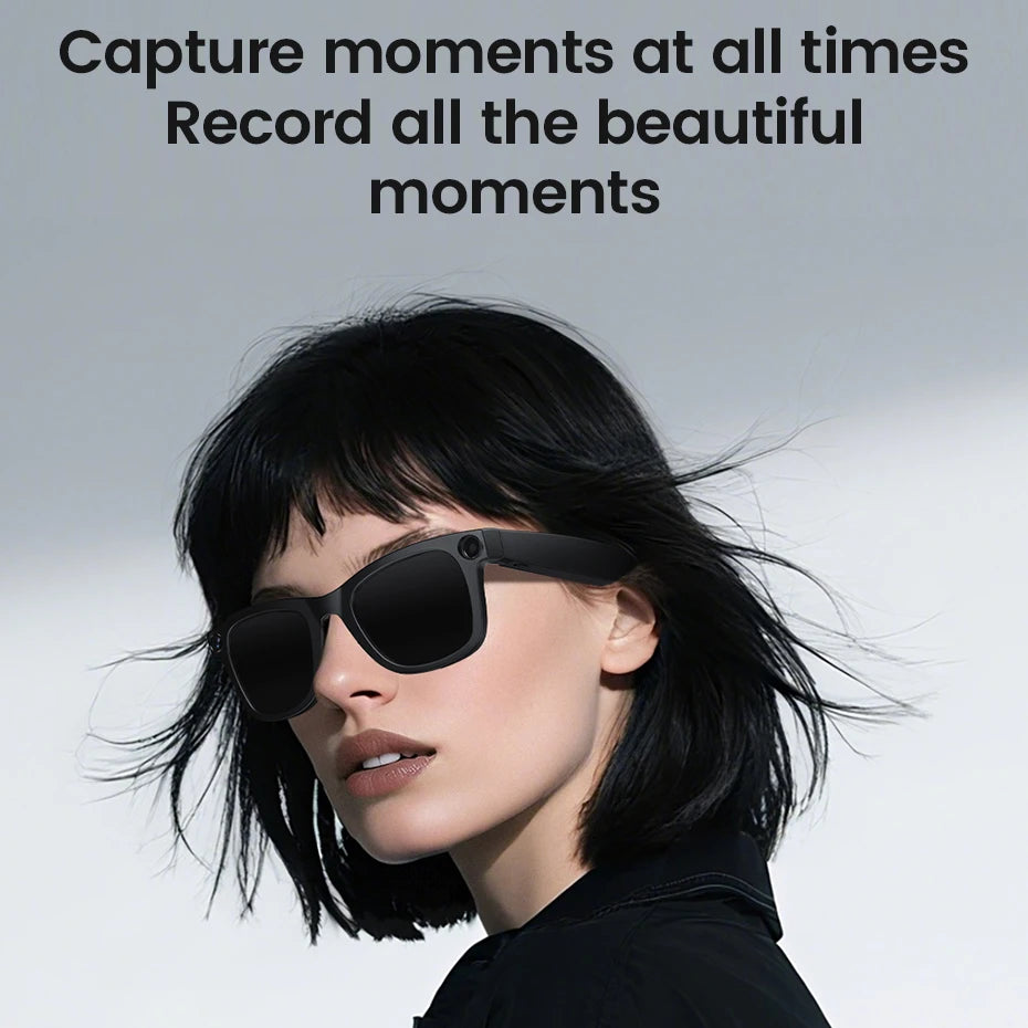 E02 HeyCyan 8.0 Million Pixel Camera Video Recording AI Voice Activation Xunfei Chat GPT Wearable Headset AI Shooting Glasses