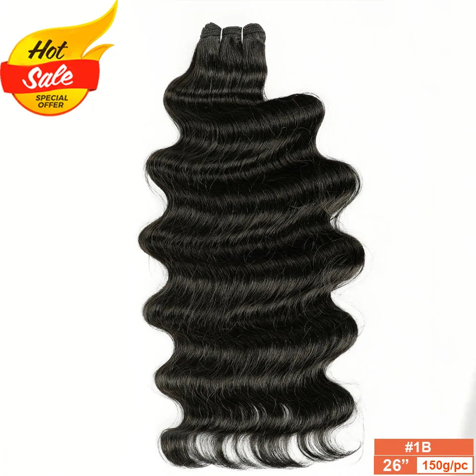 Magicae Blond 27/613 White60# 30Inches 200g High Temperature Synthetic Hair Extension Long Body Wave Hair Weave Bundle Highlight