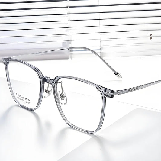 Ultralight TR90 β-Titanium Square Optical Frame for Women Flexible Anti-Slip Plastic Glasses for Daily Wear & Business Casual