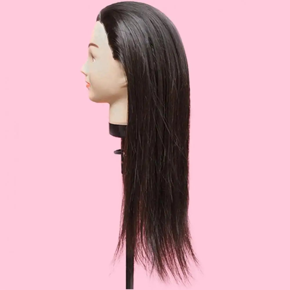 55cm Practice Training Head Hair Model Hairdressing Mannequin Doll Head Model With Long Synthetic Hair For Braiding Practice