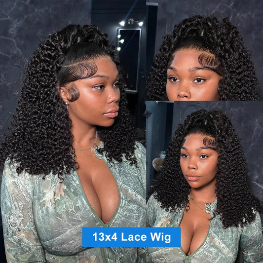 Xcurly Curly Short Bob Human Hair Wigs 13x4 13X6 HD Lace Frontal Wig Brazilian Deep Wave 5x5 Closure Wig For Women Pre Plucked