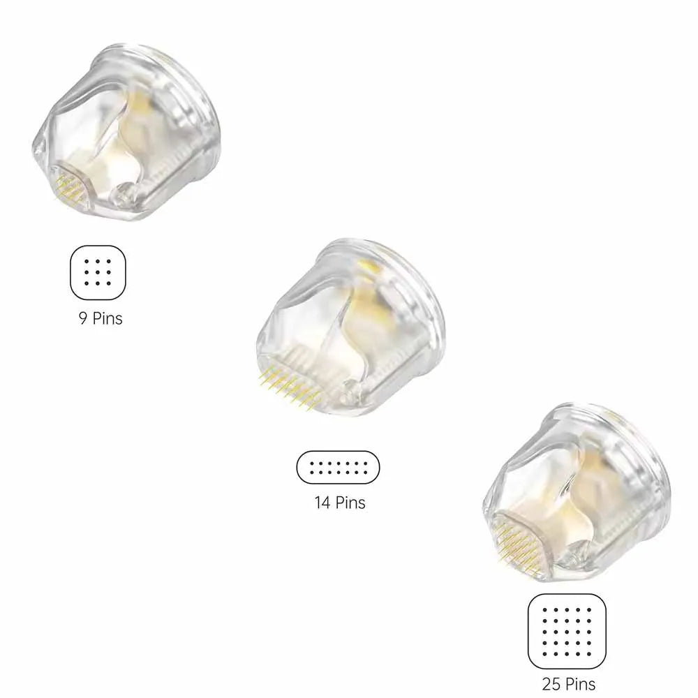 Bio Pen Q2 EMS Microneedling Beauty Device 9pins 14pins 25pins Titanium Derma Pen Needle Cartridge For Skin Care & Hair Growth