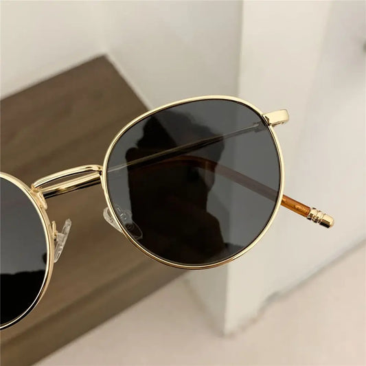 Hip Hop Metal Frame Fishing Women's Eyewear Women Men Sunglasses Round Sun Glasses Shades