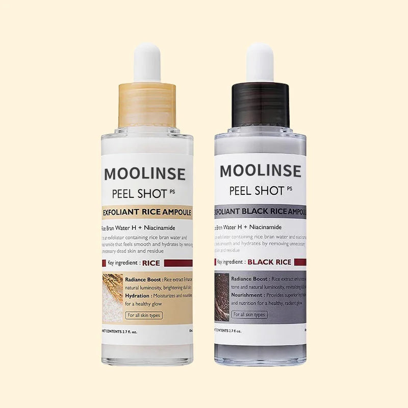 Korean White And Black Rice Exfoliating Serum Facial Moisturizing Soften Blackhead Removal Hydrating Pore Shrinking Skin Care