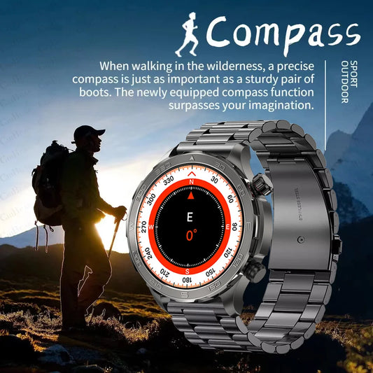 ChiBear Bluetooth Call Smart Watch Men For Huawei AMOLED HD Large Screen Heart Rate NFC IP68 Waterproof GPS Sports Smart Watch