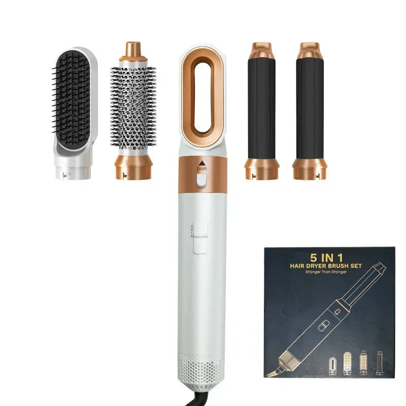 5 in 1 Hair Dryer Hot Comb Set Professional Curling Iron Hair Straightener Styling Tool For Professional Hair Dryer Household