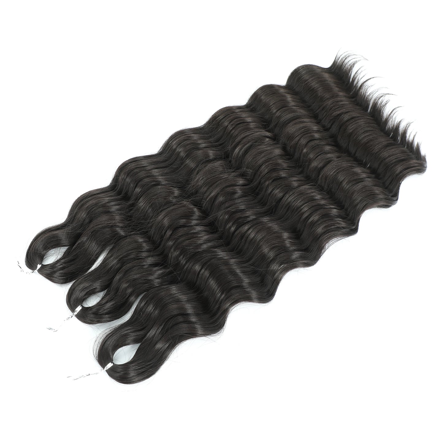 Anna 3Pcs 24Inches Body Water Wave Crochet Braids Pink Ombre Colored Rainbow Hair Extensions Gray White Braiding Hair Blond 613