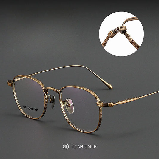 New Pure Titanium Women's Glasses Frame Retro Square Frame Myopia Glasses Frame Ultra-light Optical Prescription Glasses For Men