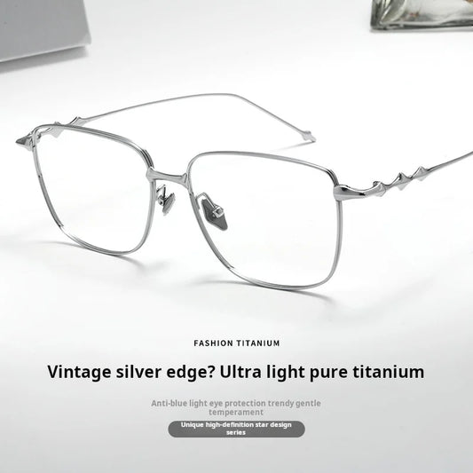 Korean gm Eyeglass Titanium Retro Optical Glasses Frames For Men Women Big Size Eyeglasses Frames Prescription Myopia Eyewear