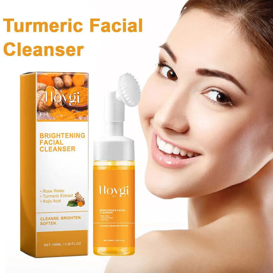 Turmeric Face Soap Facial Cleanser Set Gentle Cleaning Lemon Turmeric Essence Skin Purifying Soap Facial Cleanser Skin Care Set