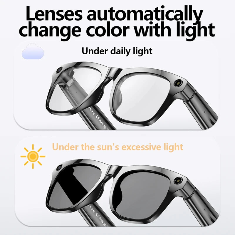 Xiaomi 6K HD AI Smart Glasses GPT 200W Pixel Camera Bluetooth Call 260Mah Battery Voice Assistant Control Colour Change Glasses