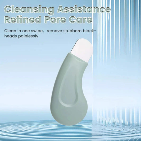 Manual Blackhead Removal Tool,Suitable for Face - Gentle pore cleanser and extractor,With textured surface and light green handl