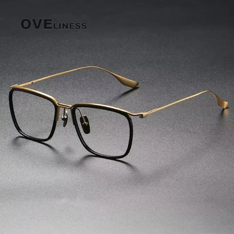 Pure Titanium Glasses Frame Men 2025 EyeGlasses for Men Square Eyeglasses Frame male full Eyewear Spectacles