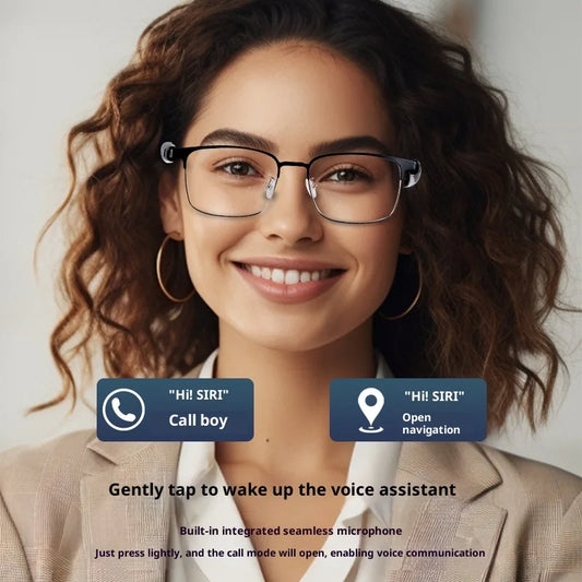 AI Bluetooth Glasses Translation, Listening Calling Driving Open Voice Smart Glasses Prescription Glasses Men's Sunglasses