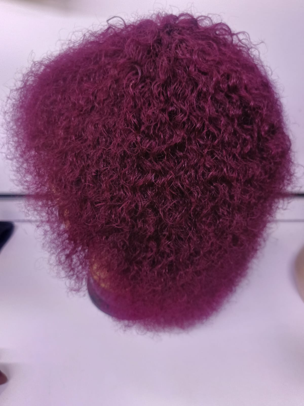Burgundy Crown – Premium Semi-Human Afro Wig