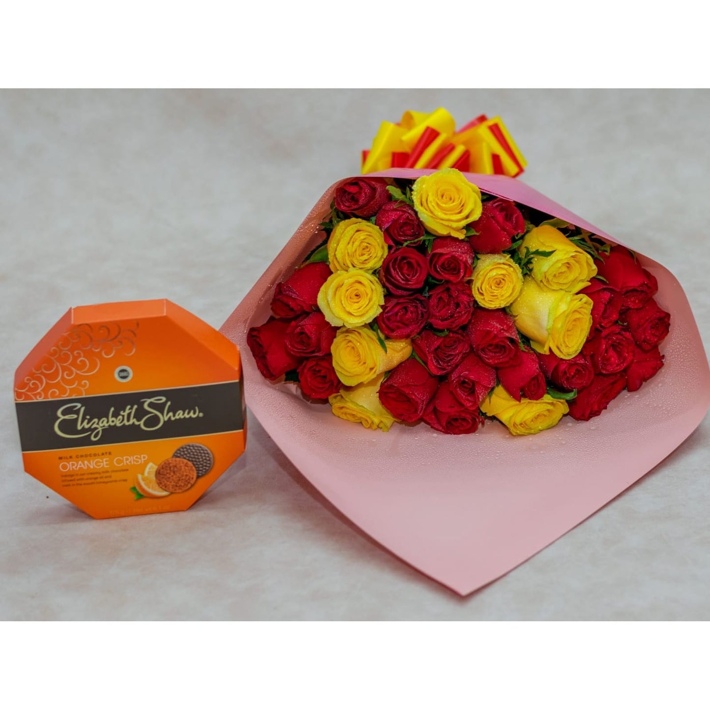 A Flower Bouquet and Elizabeth Shaw Chocolates