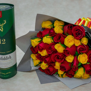 A Flower Bouquet with Whisky