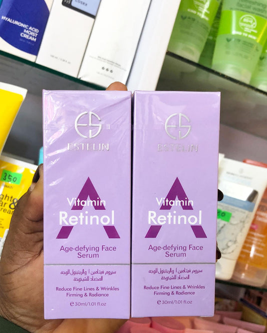 2 Packs Estelin Vitamin Retinol Serum 30ml X 2 Control Excessive Oil Clears Clogged Pores Refreshing And Hydrating Purifies And Softens Skin Face Serum