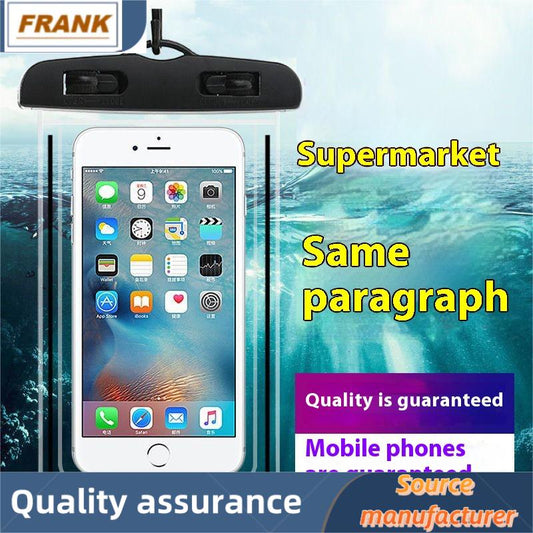 FRANK Waterproof Mobile Phone Cases Transparent Phone Underwater Storage Bag Swimming Diving Protective Swimming Bags Waterproof Phone Case Water proof Bag Mobile Phone Pouch PV Cover