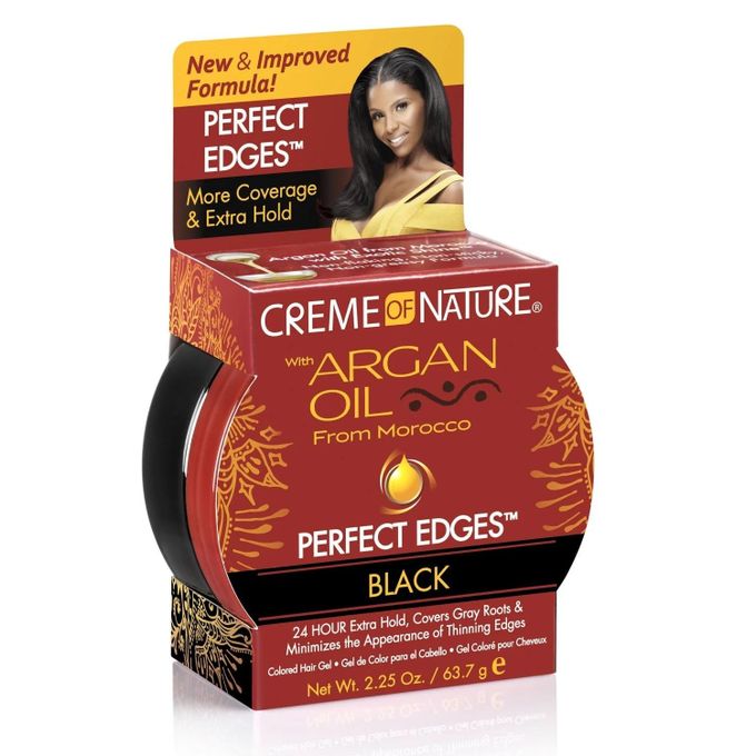 Argan Oil Perfect Edges Black Hair Gel 2.25 Oz