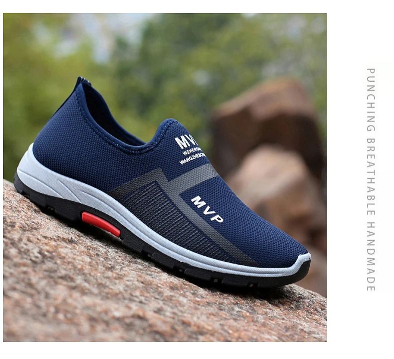 ASSKLO Men Shoes Loafers Anti Foot Odor Shoes Breathable Sneakers Driving Shoes Rubber Sole Light Mesh Walking Shoes Man Slip on Casual Shoe Shoe Flats Male Sports Shoes Canvas Shoes Cloth Shoes blue