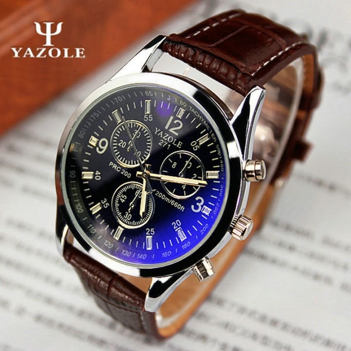 Men Leather Watch Man Luxury Quartz Stainless Steel PU Leather Strap Wrist Watches Mens Wristwatch For Male Fashion Business Blue-Ray Life Waterproof Analog Valentine Christmas New Year Gift