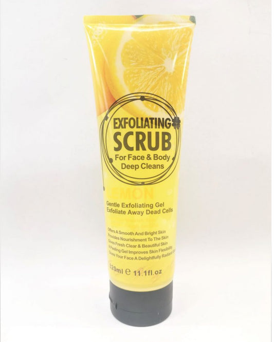 Fruit of the Wokali Lemon Exfoliating Scrub For Face & Body Dead Cells Deep Cleansing