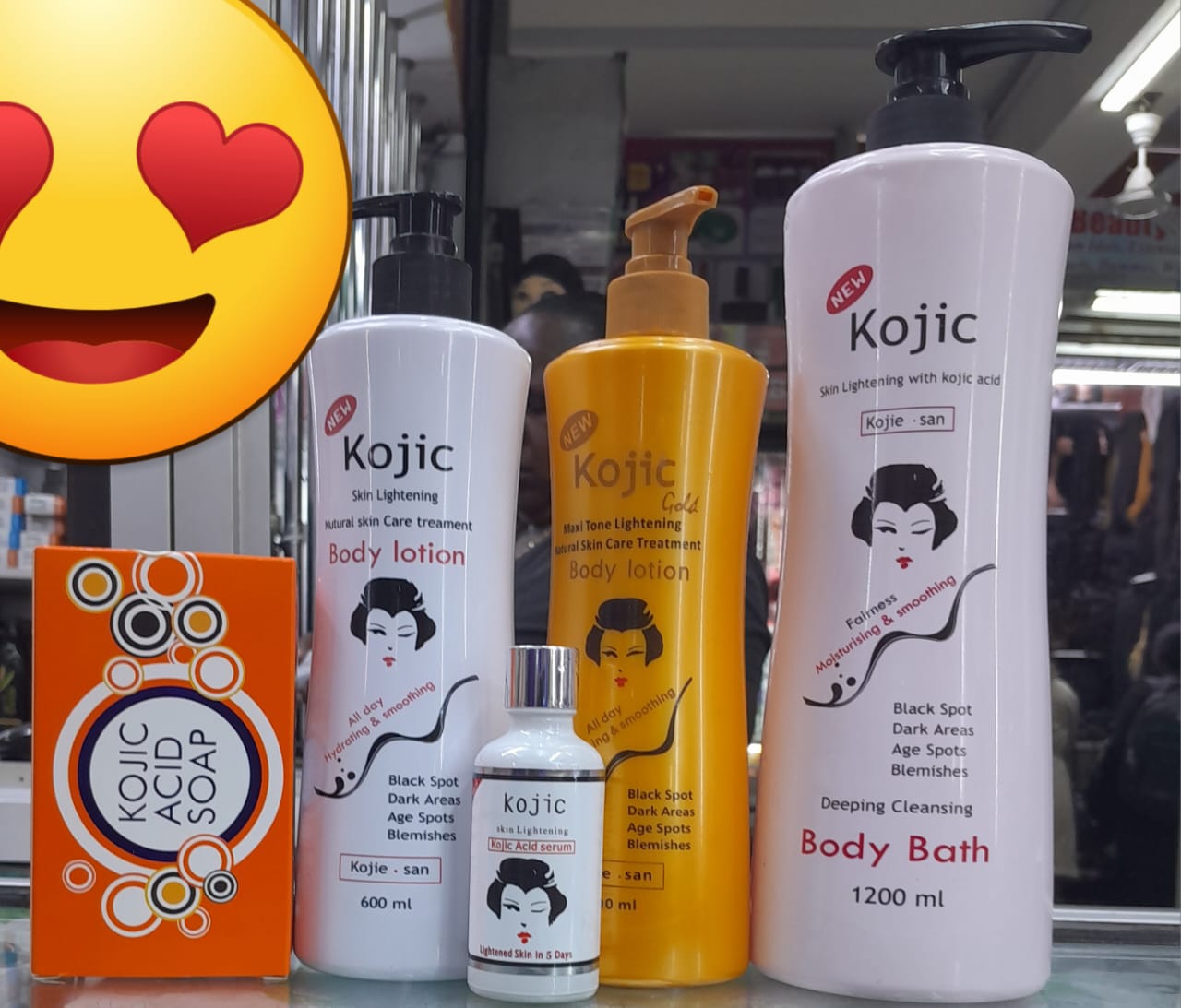 Kojic Acid Kojie San Serum Lotion Soap Body Bath Shower Gel Skin Brightening Lightening Face body Care