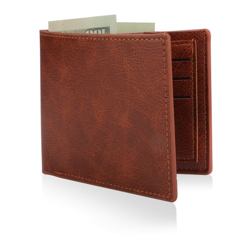 PU Leather Wallet for Men, Slim Bifold Wallet with 8 Credit Card Holder, Mens Slim Multi-Slots Minimalist Card Holder