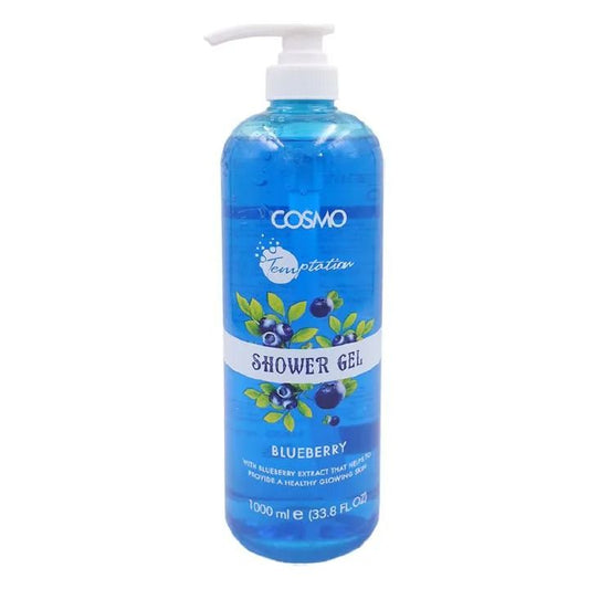 Cosmo Blueberry Temptation Shower Gel With Sweet Berry Scent 1000 ML Bath & Shower Body Care e Moisture In Skin and Leave The Skin Feeling Soft and Supple