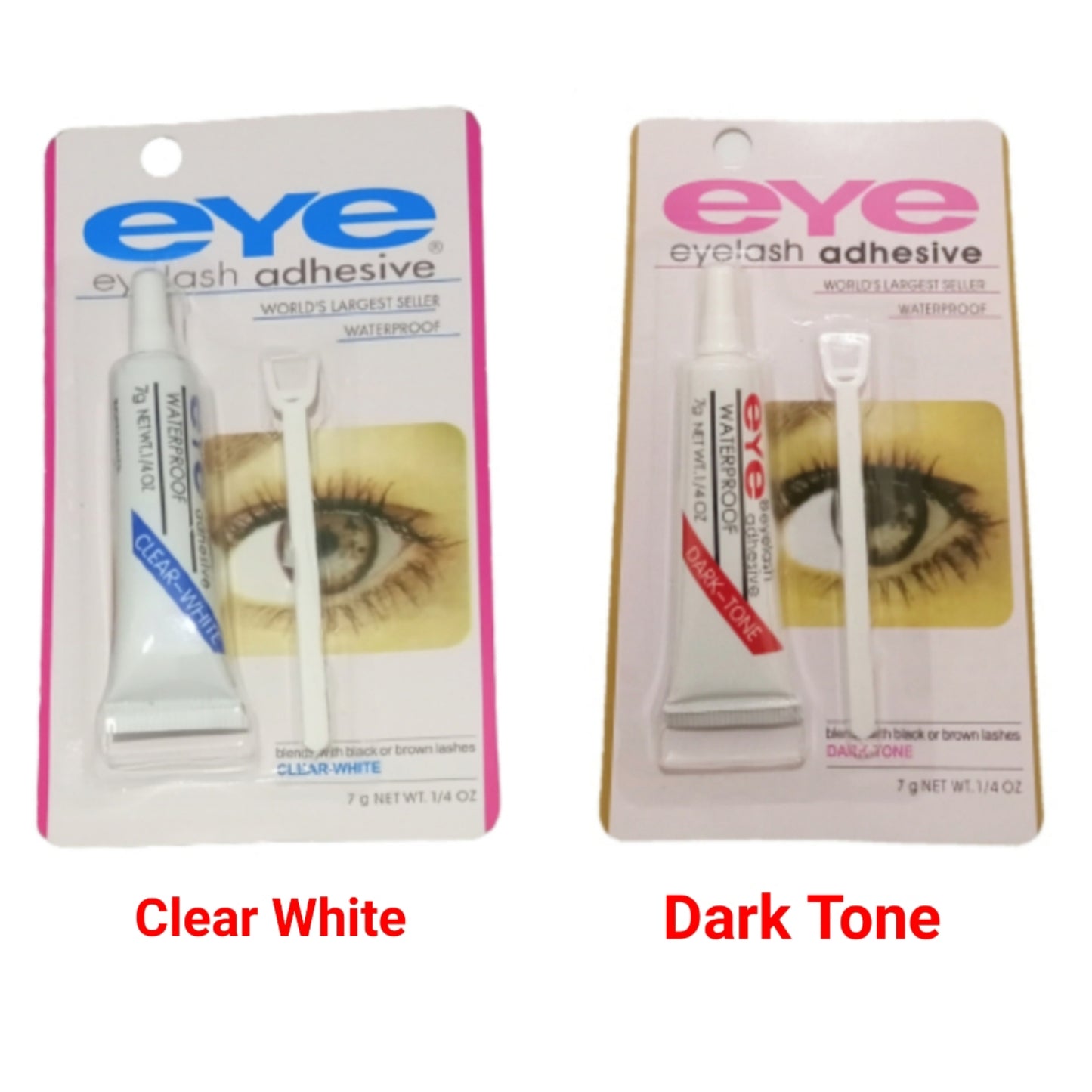 2Pcs Eye Lash Adhesive Glue Transparent / Clear White / Dark Tone Eyelash Waterproof Eyelashes Glue With Stick Eye Lashes Makeup Tools