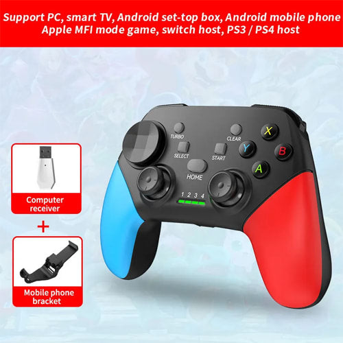 New Arrivals Bluetooth Game Consoles Controller 2.4G Wireless BT 5.0 Game Controller for Switch Pro PC Android Phone IOS Tablet Smart TV PS3 PS4 Gamepad Joystick Control with Turbo Vibration