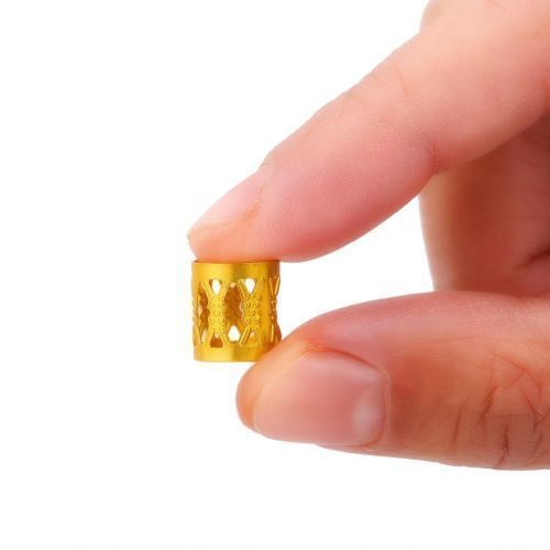 Fashion 50pcs Adjustable Hair Braid Beads Rings Cuff Metal