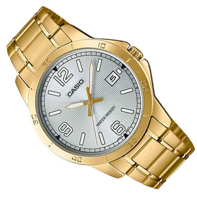 CASIO MTP V004 G 7B2UDF Mens Gold Watch