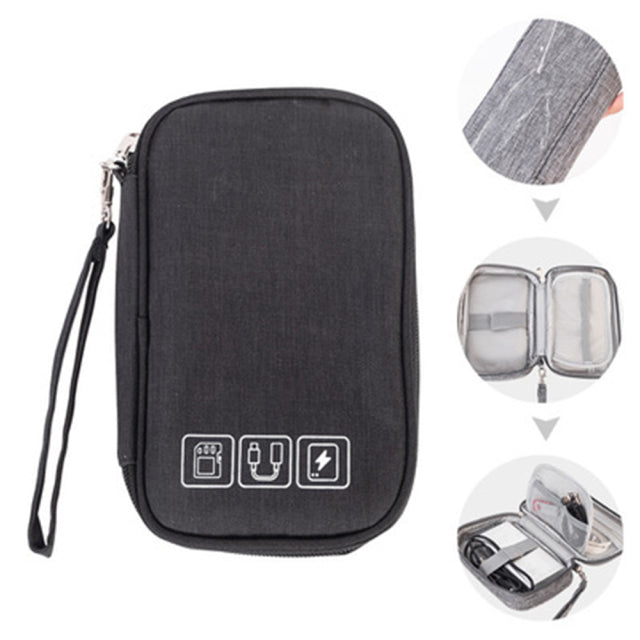 Cable Gadget Organizer Storage Bag Pouch Portable Home Electronic Accessories Case For Cord Charger Hard Drive Earphone USB SD Card
