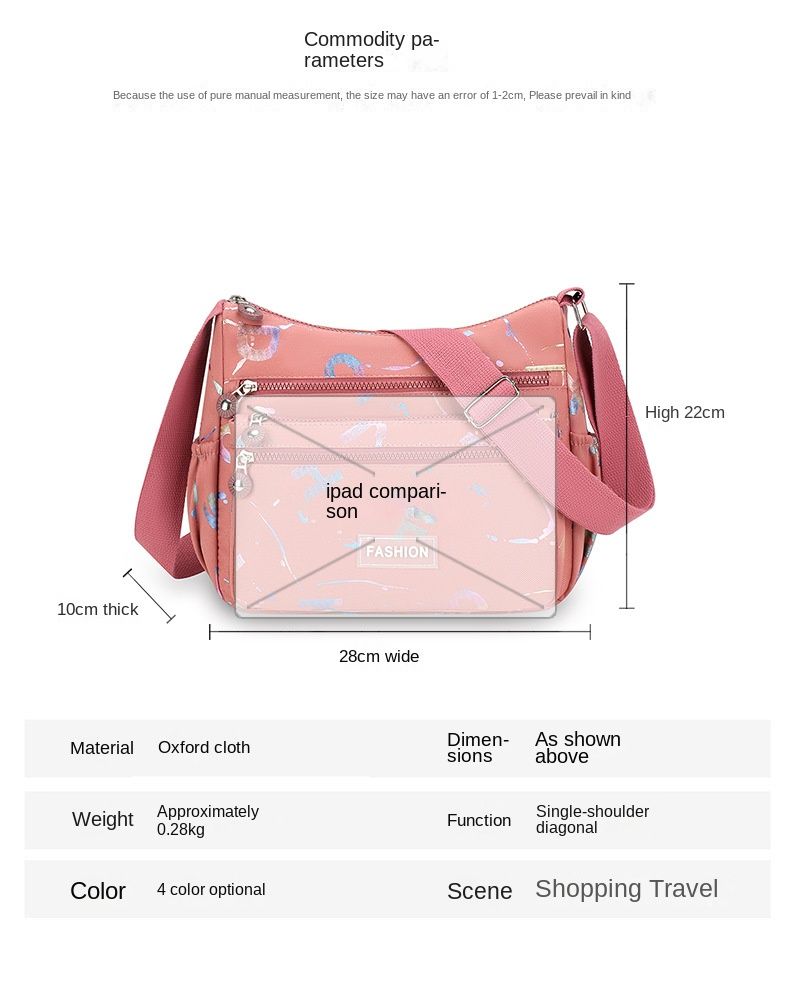 Women bag waterproof bag shoulder bag fashion letter printed bag
