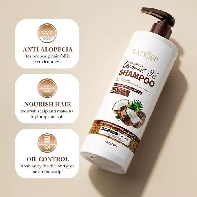 Coconut Oil Shampoo for Dry and Damaged Hair Nourishing Moisturizing Soothing Frizz-Smooth Hair Growth Anti Alop Shampoo