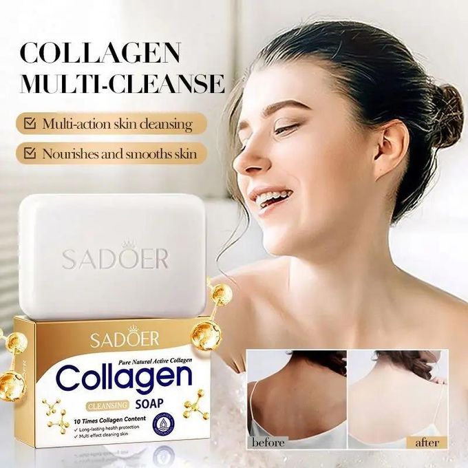 Collagen Soap With 10 Times Collagen Content Moisturizing Soothing Cleansing Soap Organic Skin Care Collagen Facial Soap Made With 100% Pure...