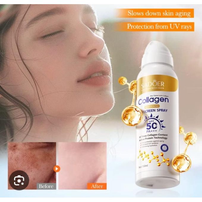 Collagen Whitening Sunscreen Spray SPF 50 PA+++ – Brightening, Firming & UV Protection