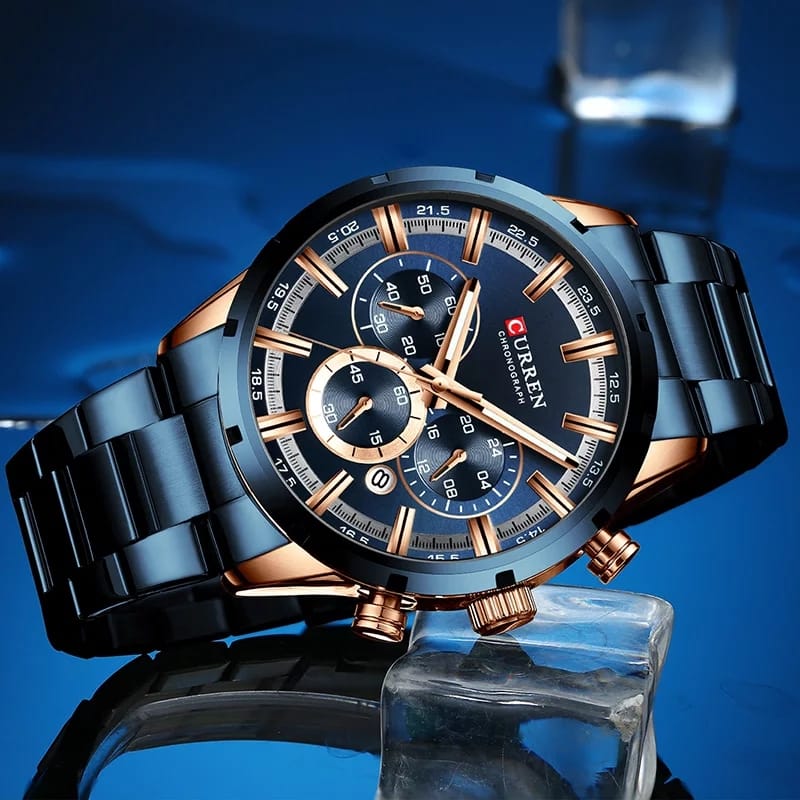 Curren M 8355 Blue Men Quartz Luxury Wristwatch