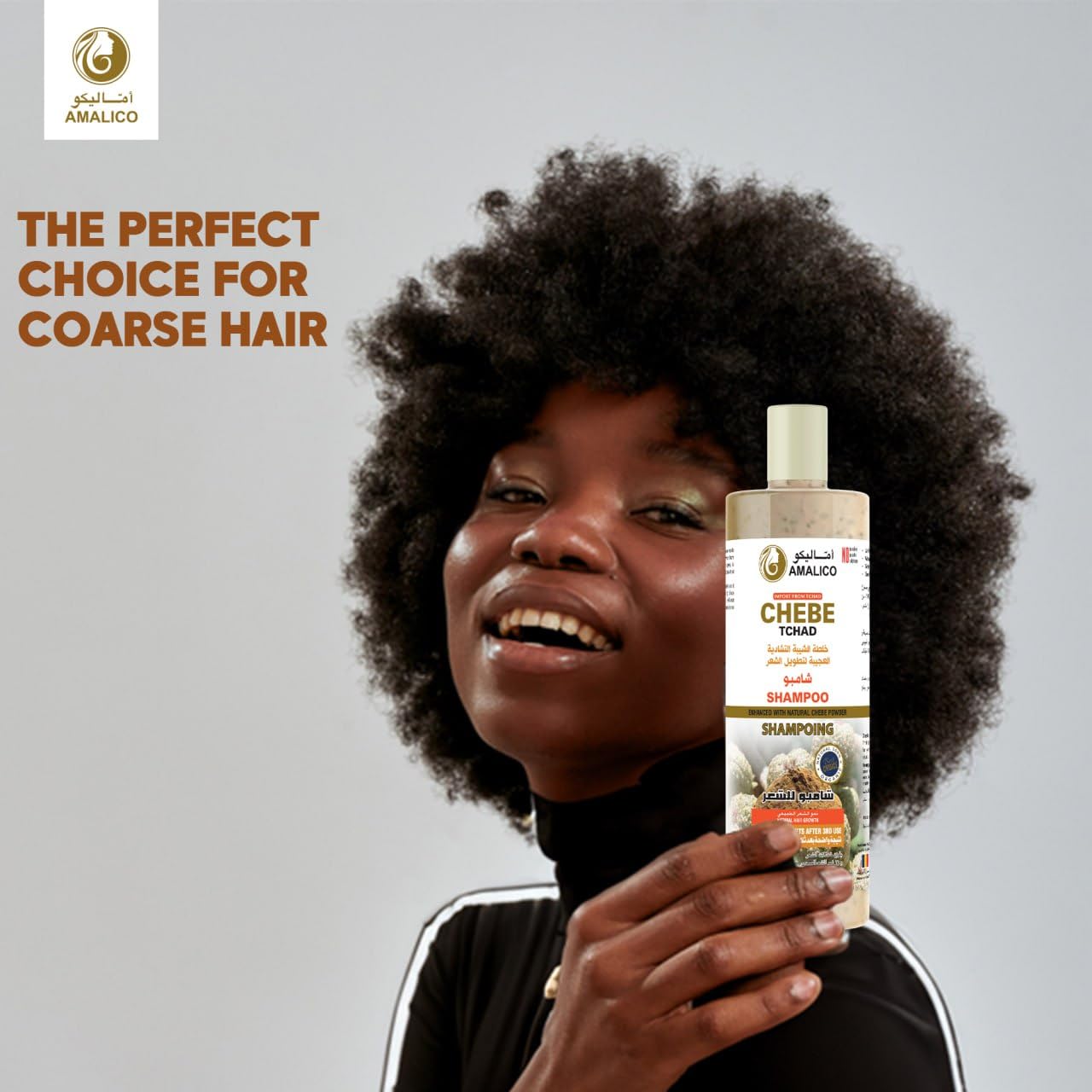 AMALICO Chebe Shampoo for Hair Growth - 100% Natural African Chebe Powder for Hair Growth Anti Dandruff Sulfate Free Shampoo16.9 Ounce Hair Shampoo for Hair Growth Soften