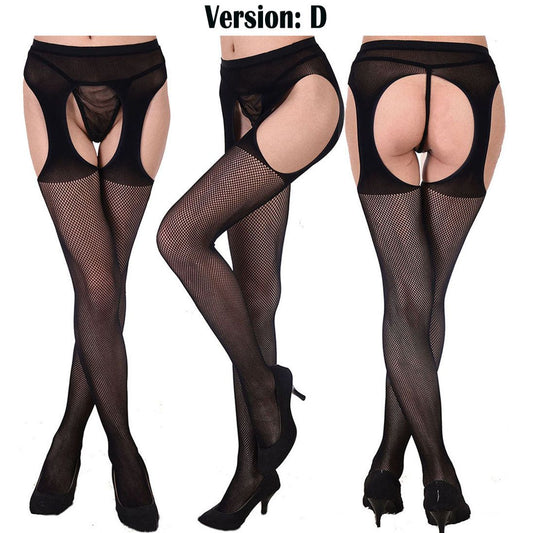 Womens Sexy 10 Styles Stockings Suspender Pantyhouse Thigh High Mid Waist Hose Tights Fishnet Garter Thighhigh for Choice